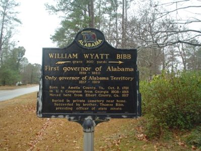 William Wyatt Bibb Historic Marker